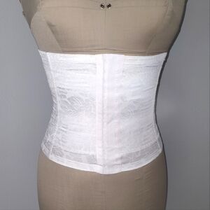 Beautiful White on White Floral Waist Cincher